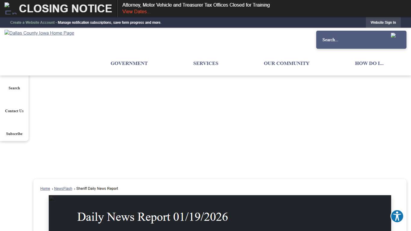 Daily News Report 01/19/2026 • Dallas County, IA